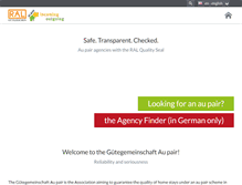 Tablet Screenshot of guetegemeinschaft-aupair.de